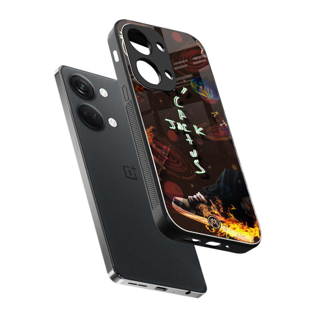 cactus jack brown back phone cover | glass case for oneplus nord 3