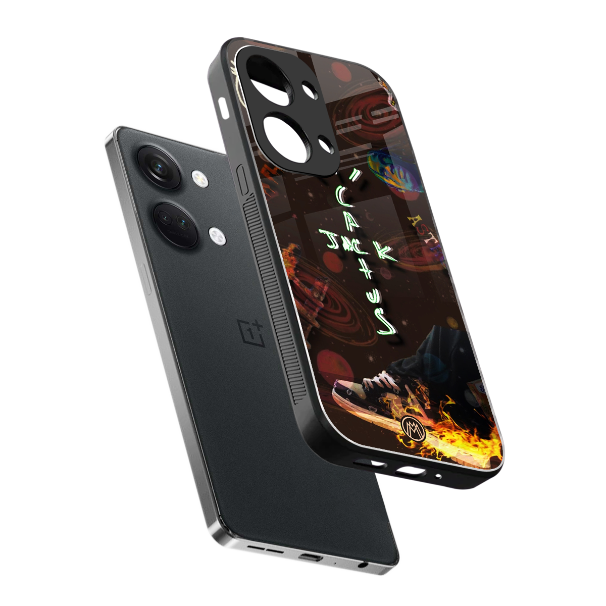 cactus jack brown back phone cover | glass case for oneplus nord 3