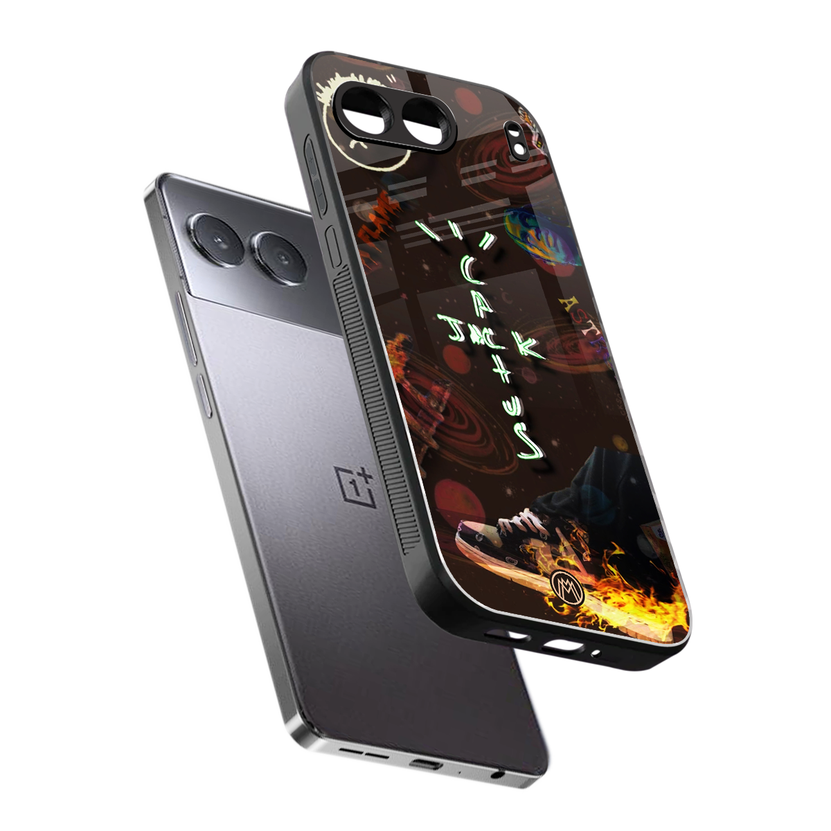 cactus jack brown back phone cover | glass case for oneplus nord 4