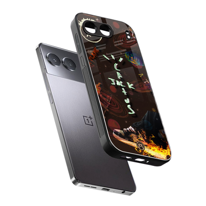 cactus jack brown back phone cover | glass case for oneplus nord 4