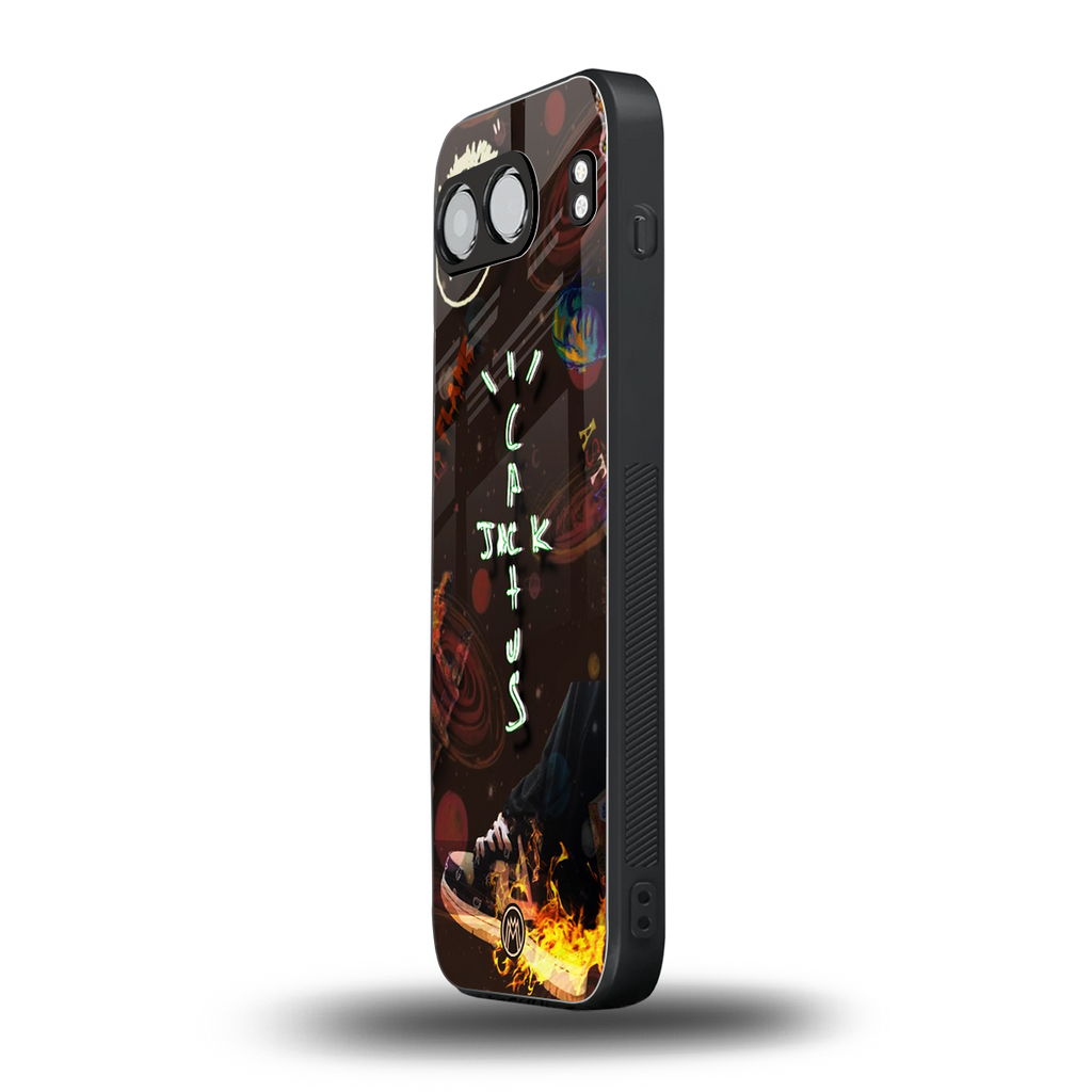 cactus jack brown back phone cover | glass case for oneplus nord 4