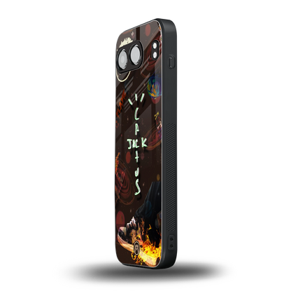 cactus jack brown back phone cover | glass case for oneplus nord 4