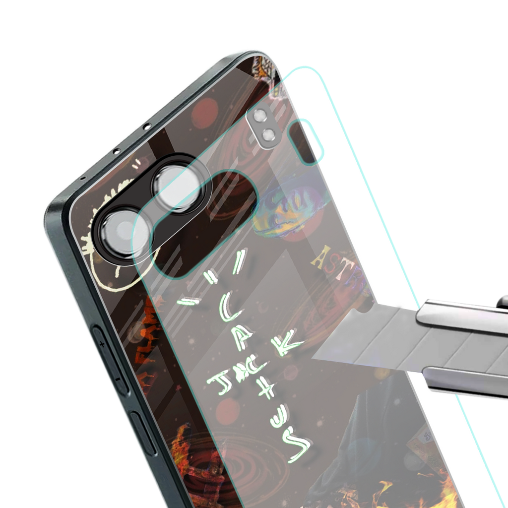 cactus jack brown back phone cover | glass case for oneplus nord 4