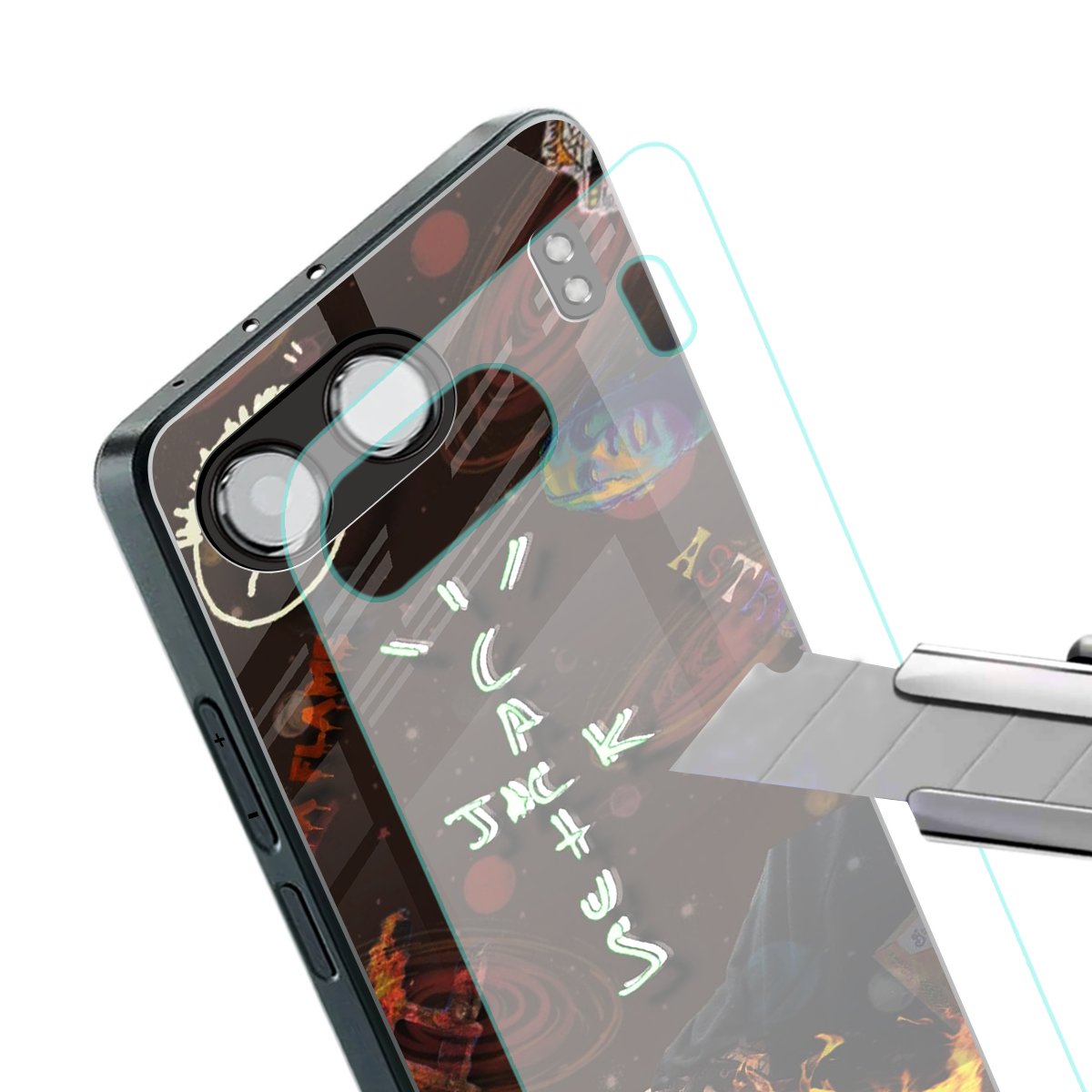 cactus jack brown back phone cover | glass case for oneplus nord 4