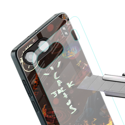 cactus jack brown back phone cover | glass case for oneplus nord 4