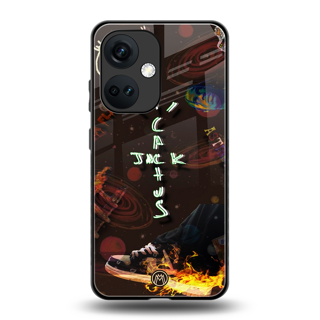 cactus jack brown back phone cover | glass case for oneplus nord ce 3