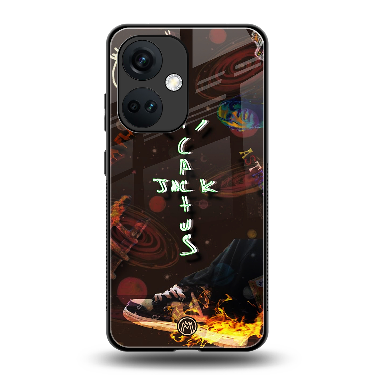 cactus jack brown back phone cover | glass case for oneplus nord ce 3