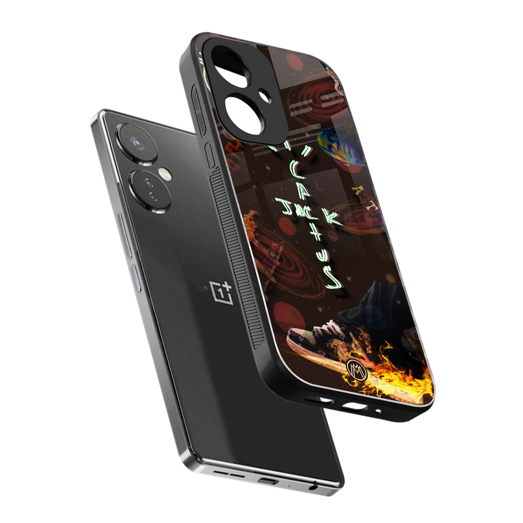 cactus jack brown back phone cover | glass case for oneplus nord ce 3