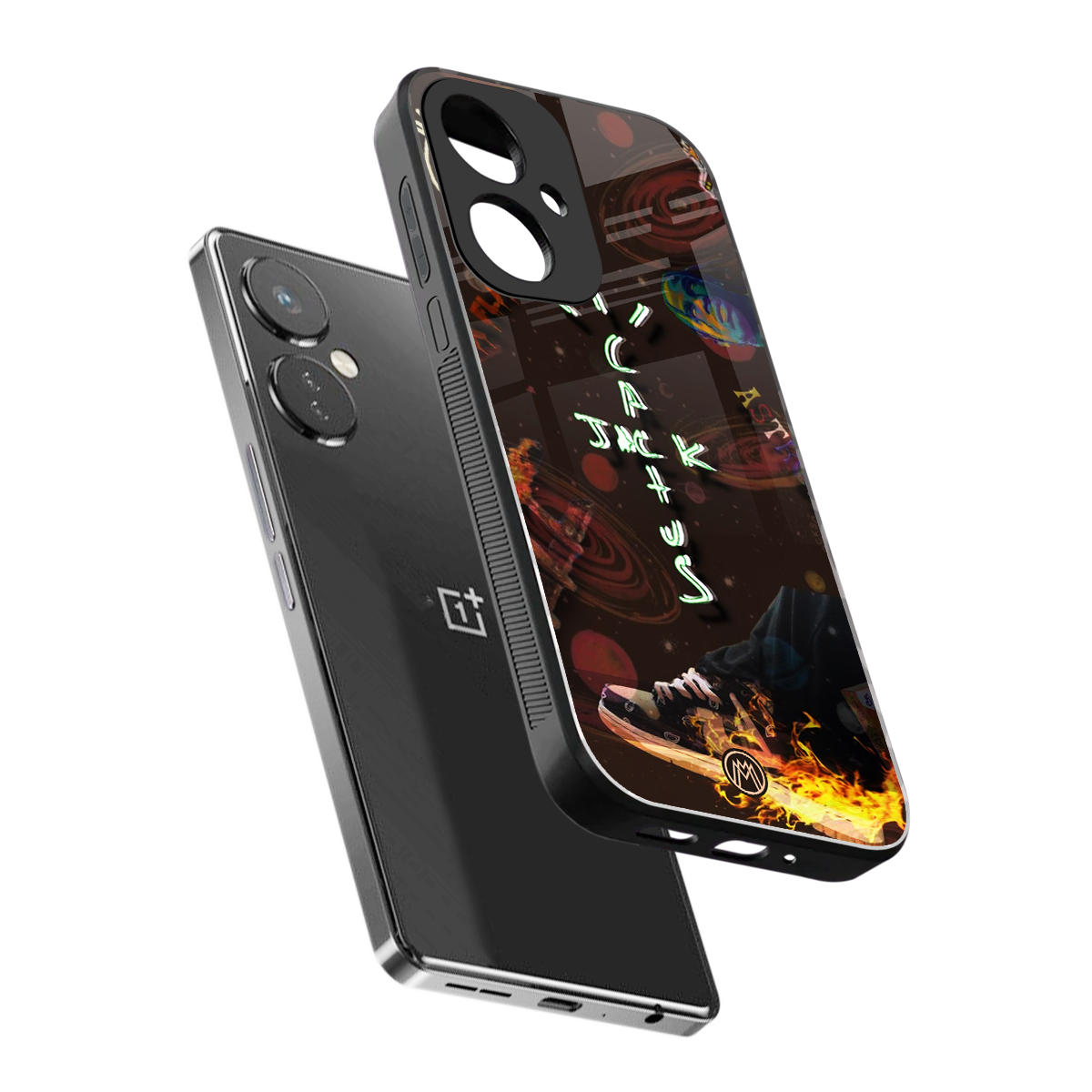 cactus jack brown back phone cover | glass case for oneplus nord ce 3