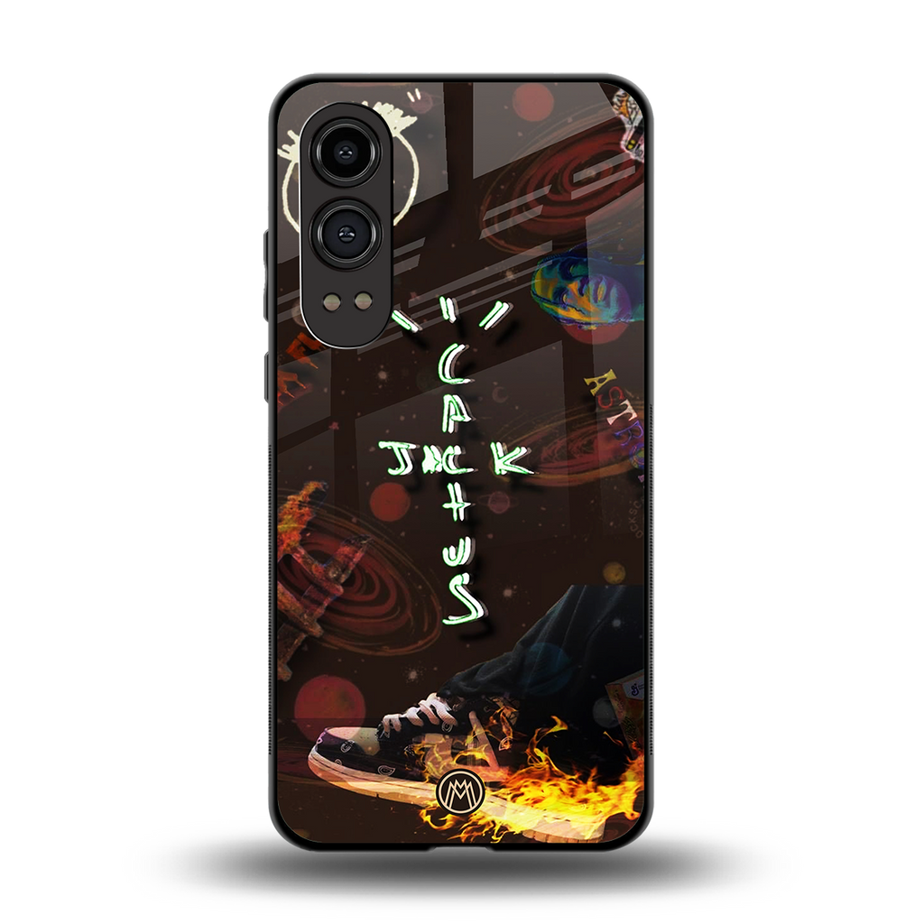 cactus jack brown back phone cover | glass case for oneplus nord ce 4 lite