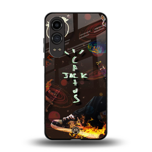 cactus jack brown back phone cover | glass case for oneplus nord ce 4 lite