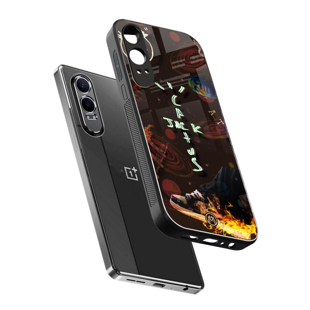 cactus jack brown back phone cover | glass case for oneplus nord ce 4 lite