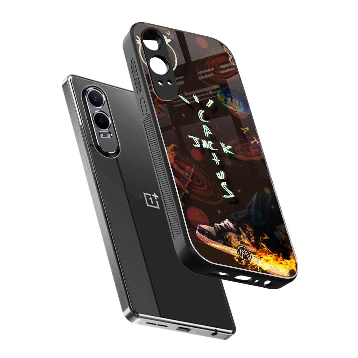 cactus jack brown back phone cover | glass case for oneplus nord ce 4 lite