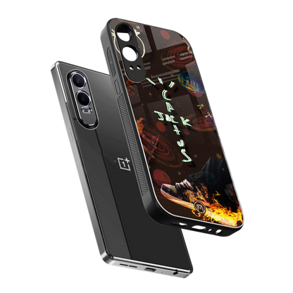 cactus jack brown back phone cover | glass case for oneplus nord ce 4 lite
