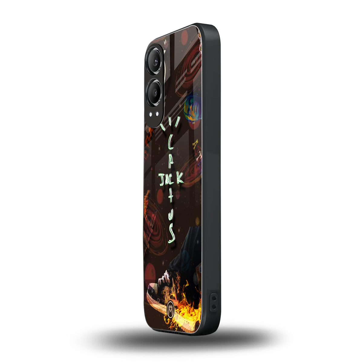 cactus jack brown back phone cover | glass case for oneplus nord ce 4 lite