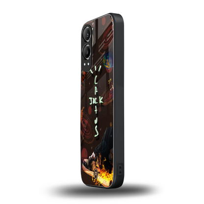 cactus jack brown back phone cover | glass case for oneplus nord ce 4 lite