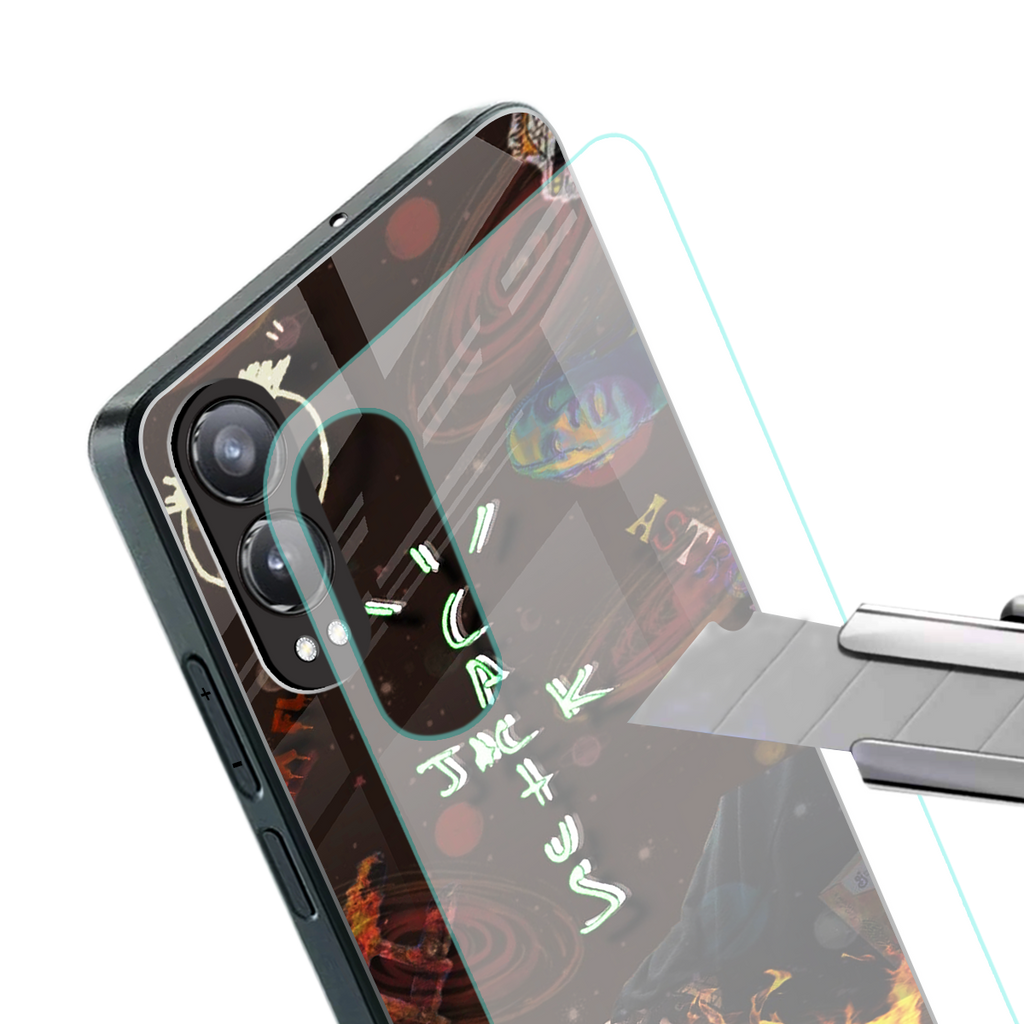 cactus jack brown back phone cover | glass case for oneplus nord ce 4 lite