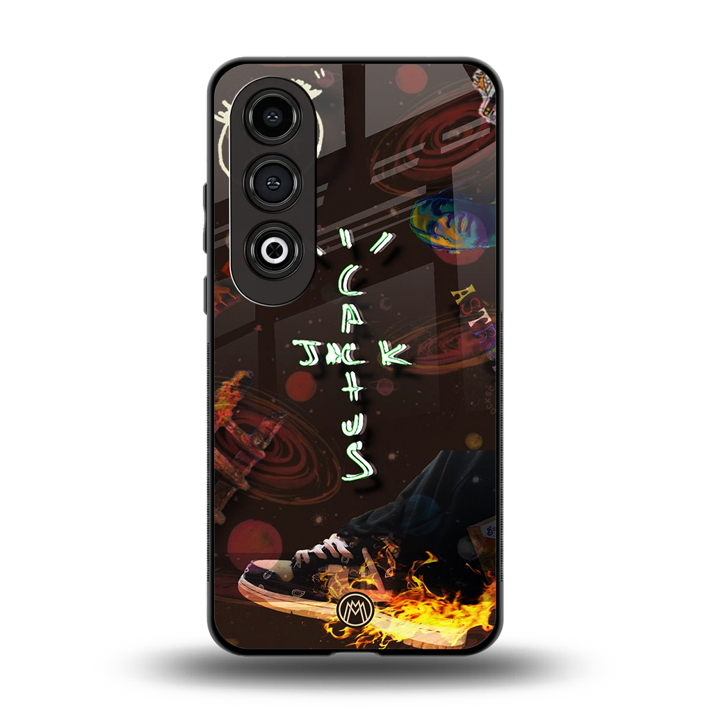 cactus jack brown back phone cover | glass case for oneplus nord ce 4