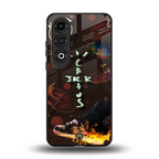 cactus jack brown back phone cover | glass case for oneplus nord ce 4