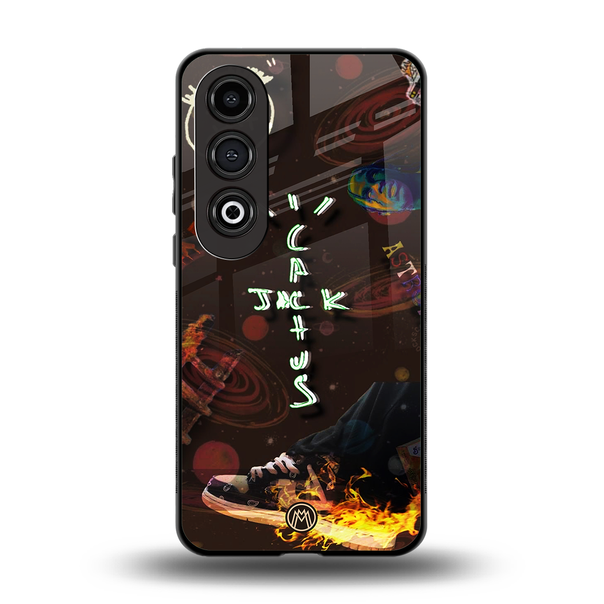 cactus jack brown back phone cover | glass case for oneplus nord ce 4