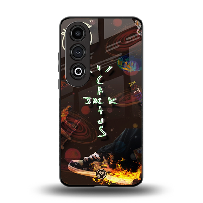 cactus jack brown back phone cover | glass case for oneplus nord ce 4