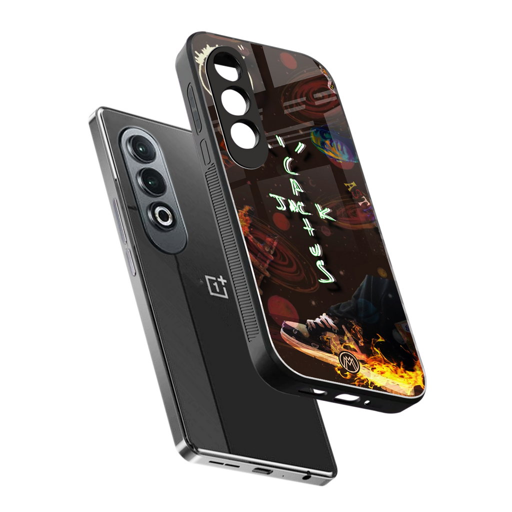 cactus jack brown back phone cover | glass case for oneplus nord ce 4
