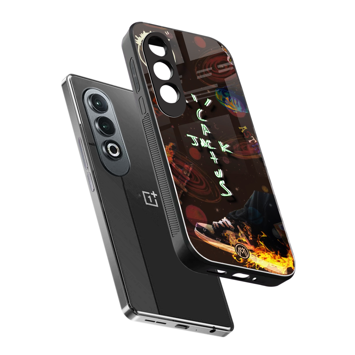 cactus jack brown back phone cover | glass case for oneplus nord ce 4