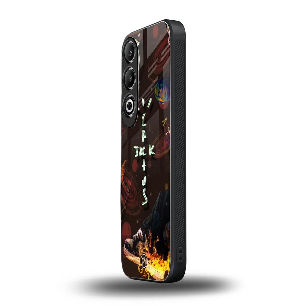 cactus jack brown back phone cover | glass case for oneplus nord ce 4