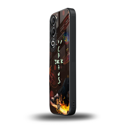 cactus jack brown back phone cover | glass case for oneplus nord ce 4
