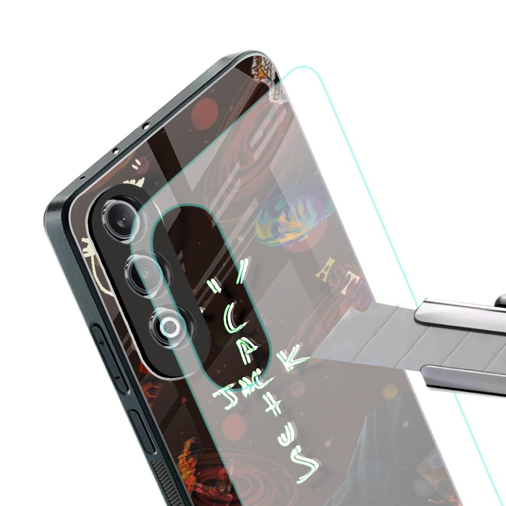 cactus jack brown back phone cover | glass case for oneplus nord ce 4