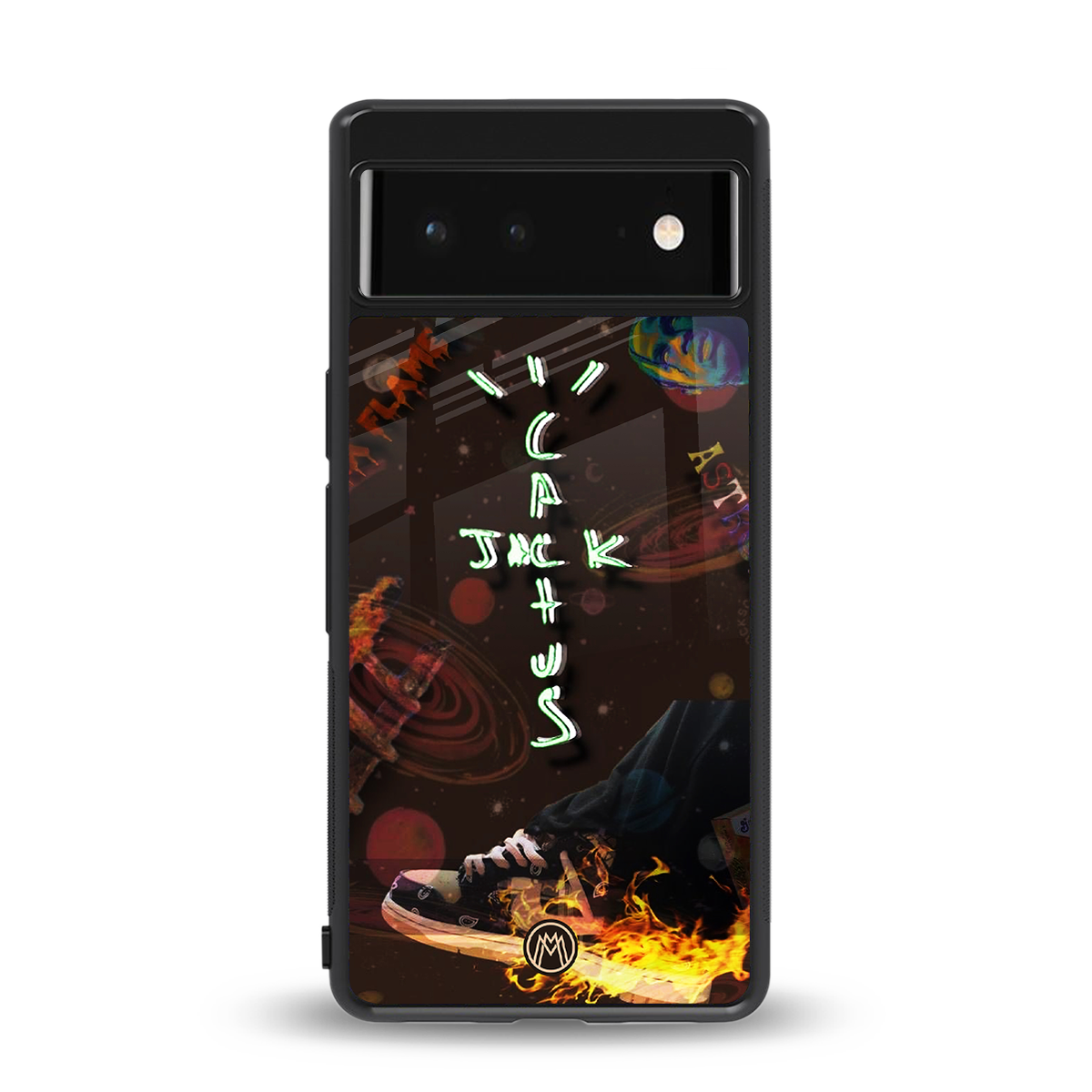 cactus jack brown back phone cover | glass case for Google Pixel 6A