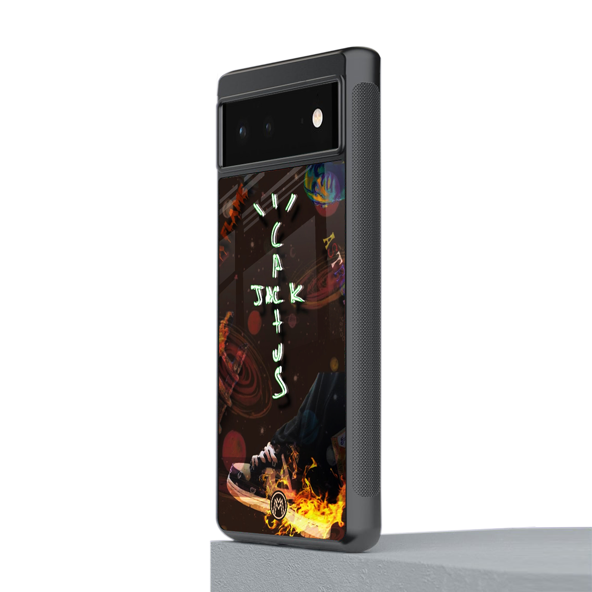 cactus jack brown back phone cover | glass case for Google Pixel 6A