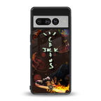 cactus jack brown back phone cover | glass case for google pixel 7 pro