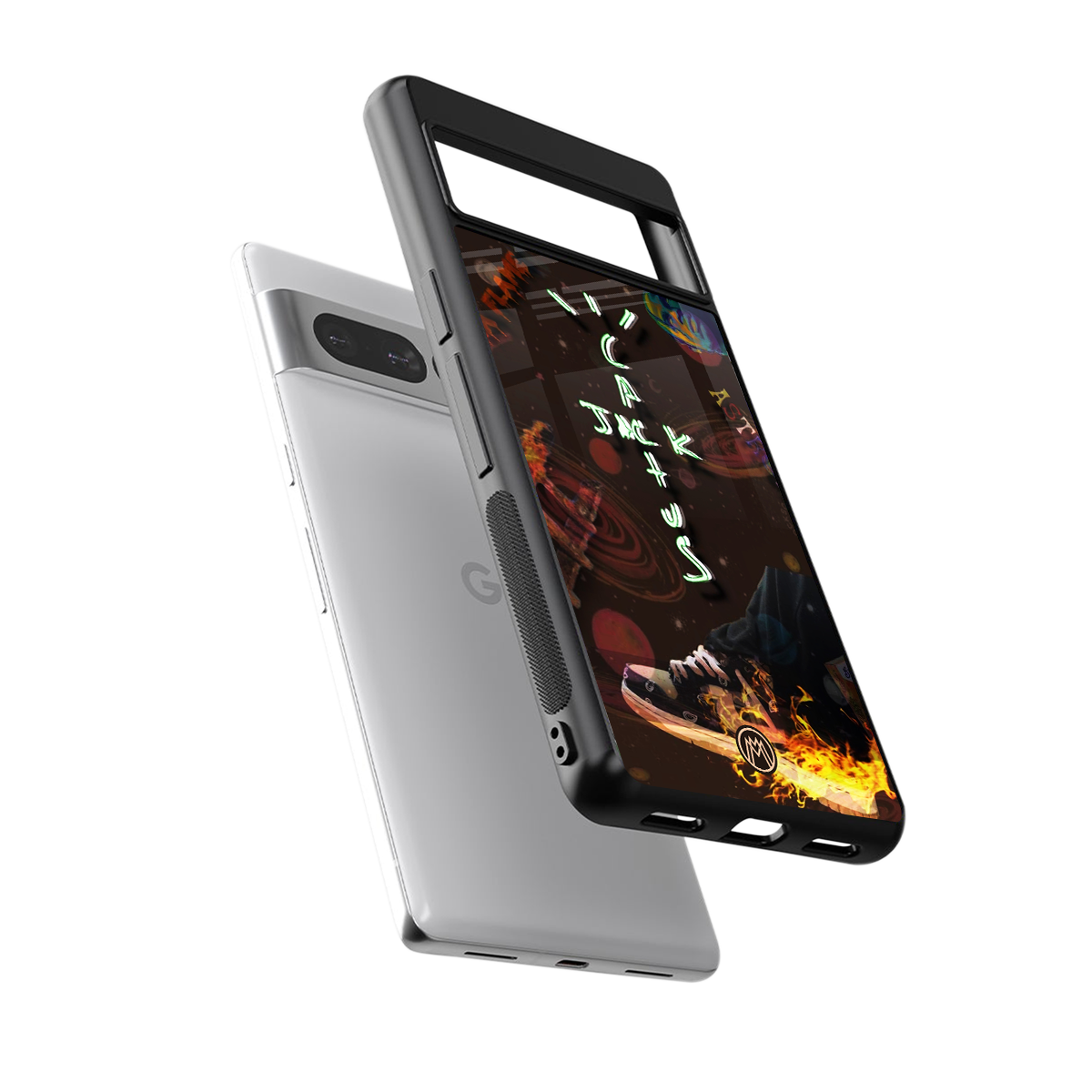 cactus jack brown back phone cover | glass case for google pixel 7 pro