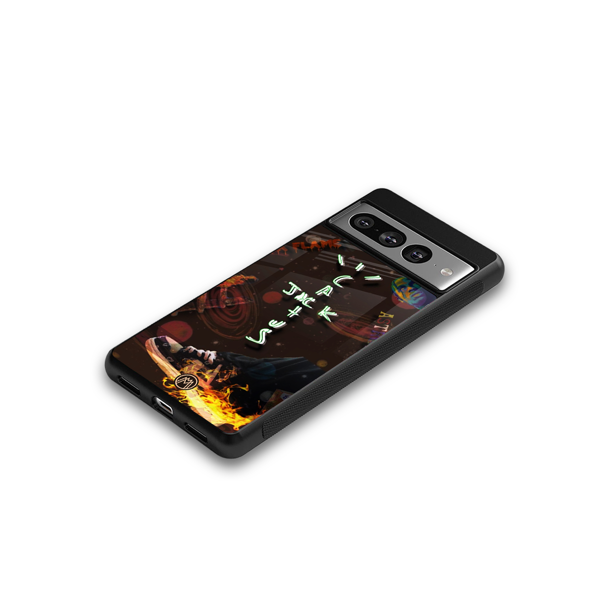 cactus jack brown back phone cover | glass case for google pixel 7 pro