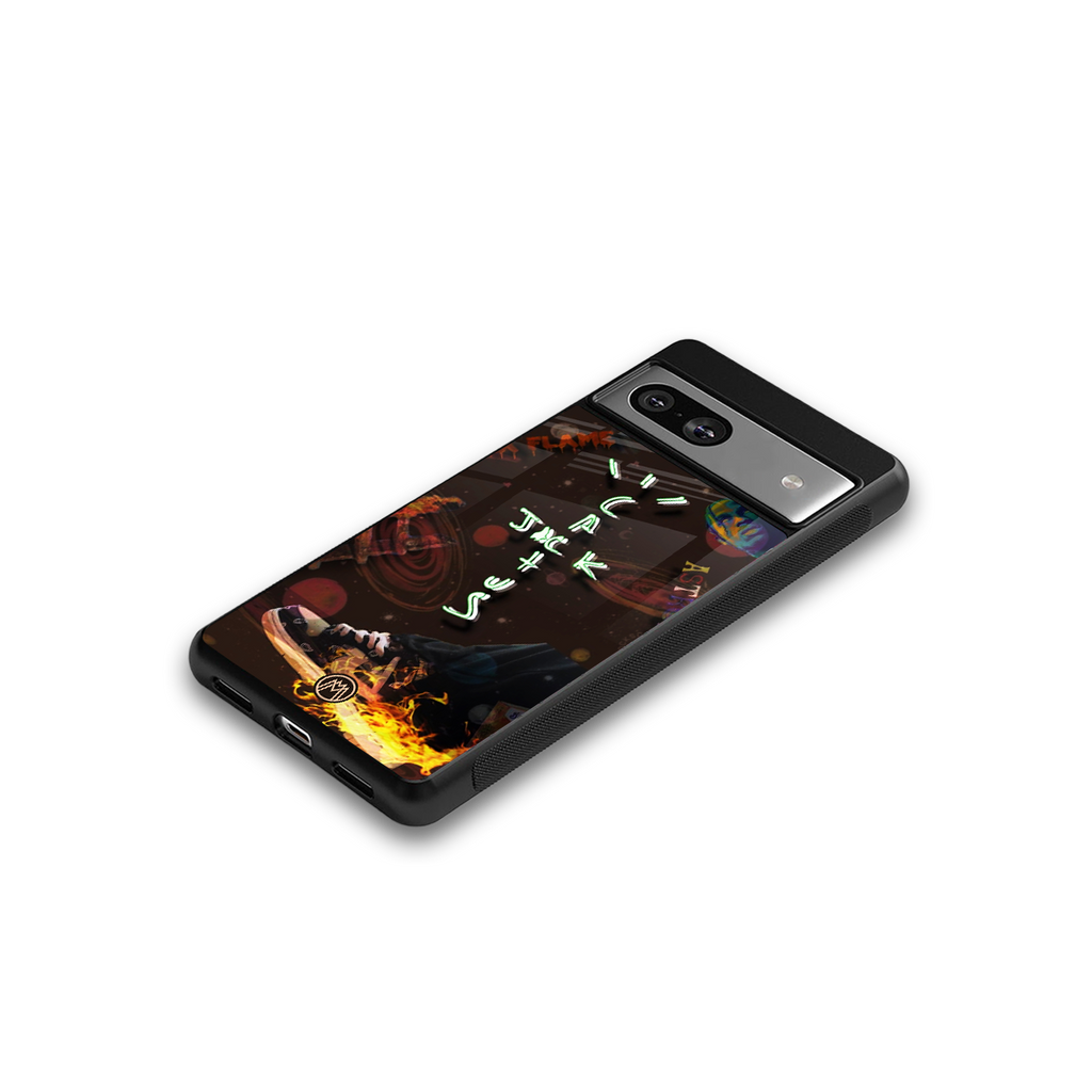 cactus jack brown back phone cover | glass case for Google Pixel 7