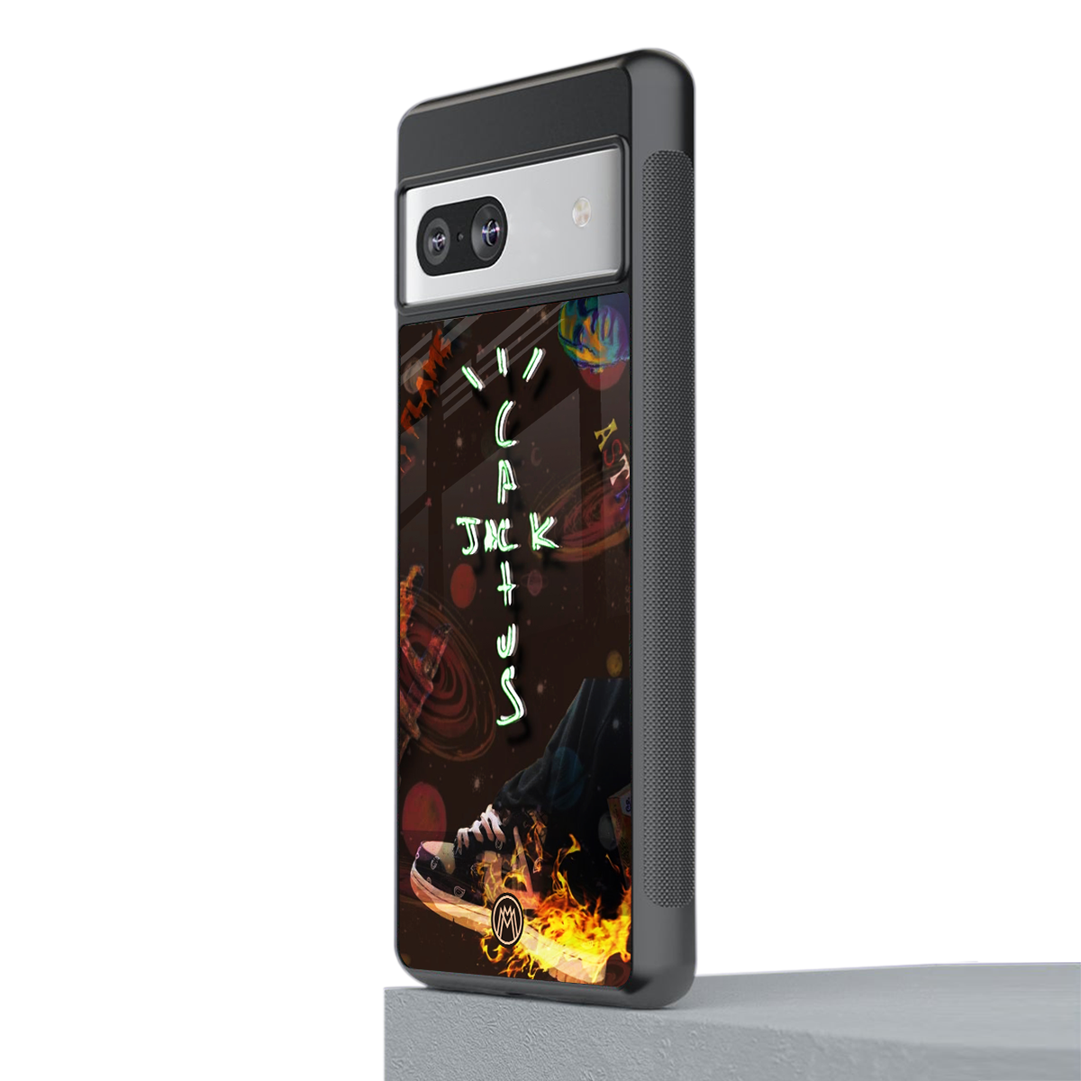 cactus jack brown back phone cover | glass case for Google Pixel 7A