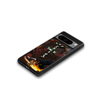 cactus jack brown back phone cover | glass case for google pixel 8 pro