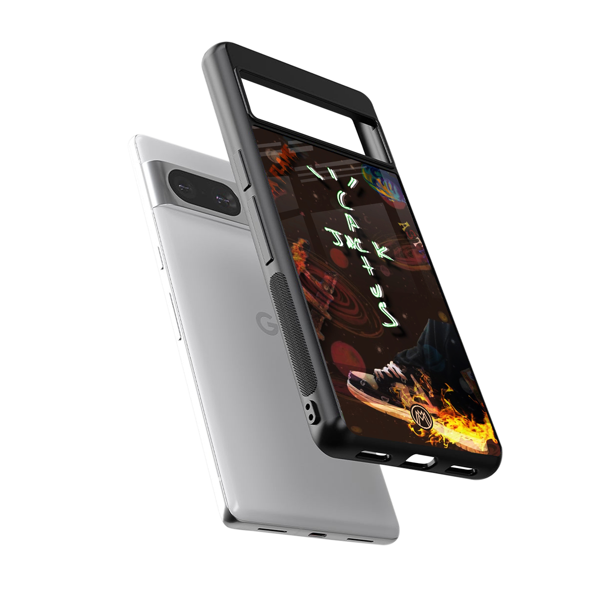 cactus jack brown back phone cover | glass case for Google Pixel 8