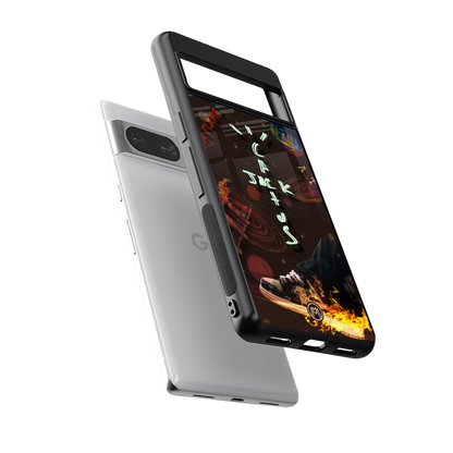 cactus jack brown back phone cover | glass case for Google Pixel 8