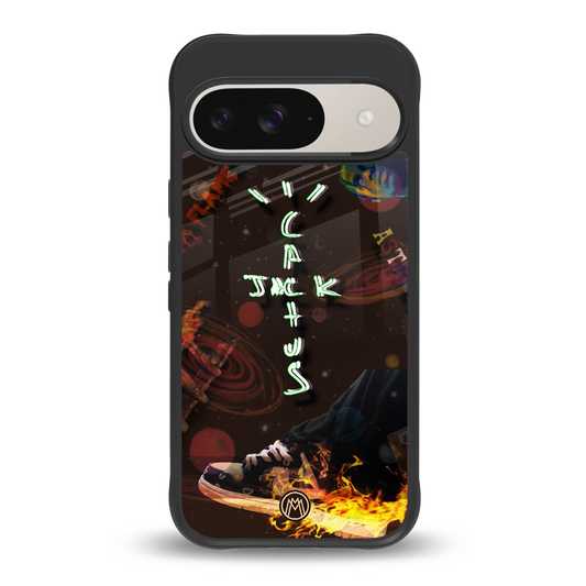 cactus jack brown back phone cover | glass case for google pixel 9