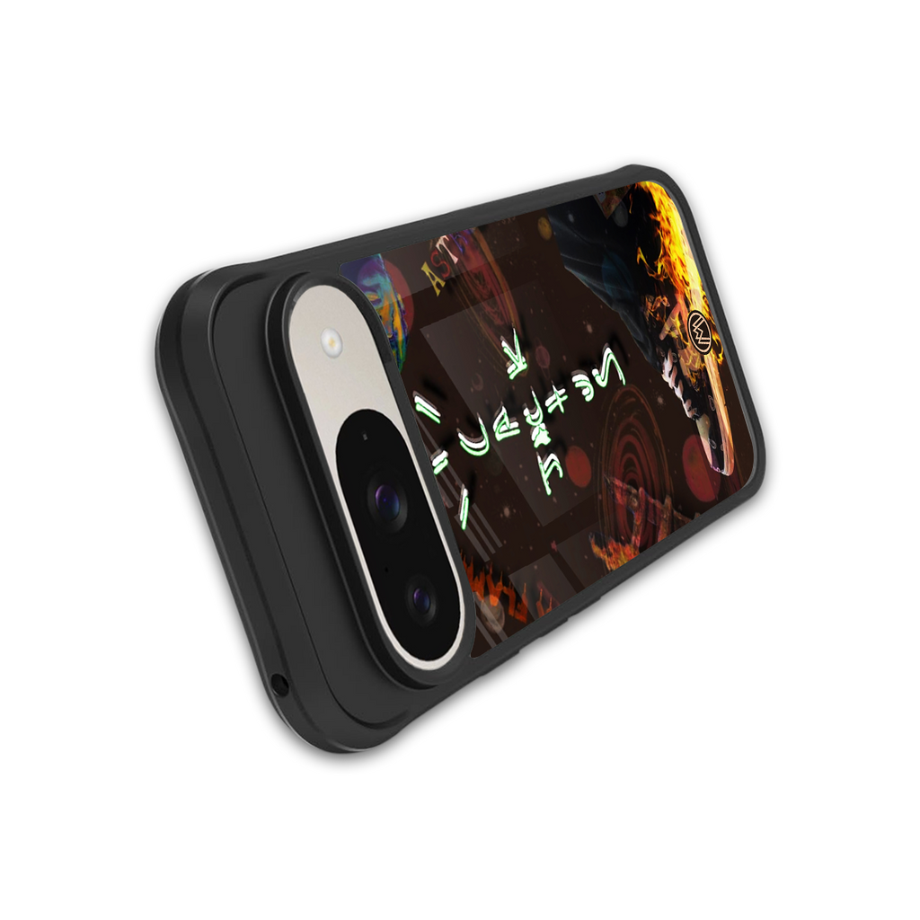 cactus jack brown back phone cover | glass case for google pixel 9