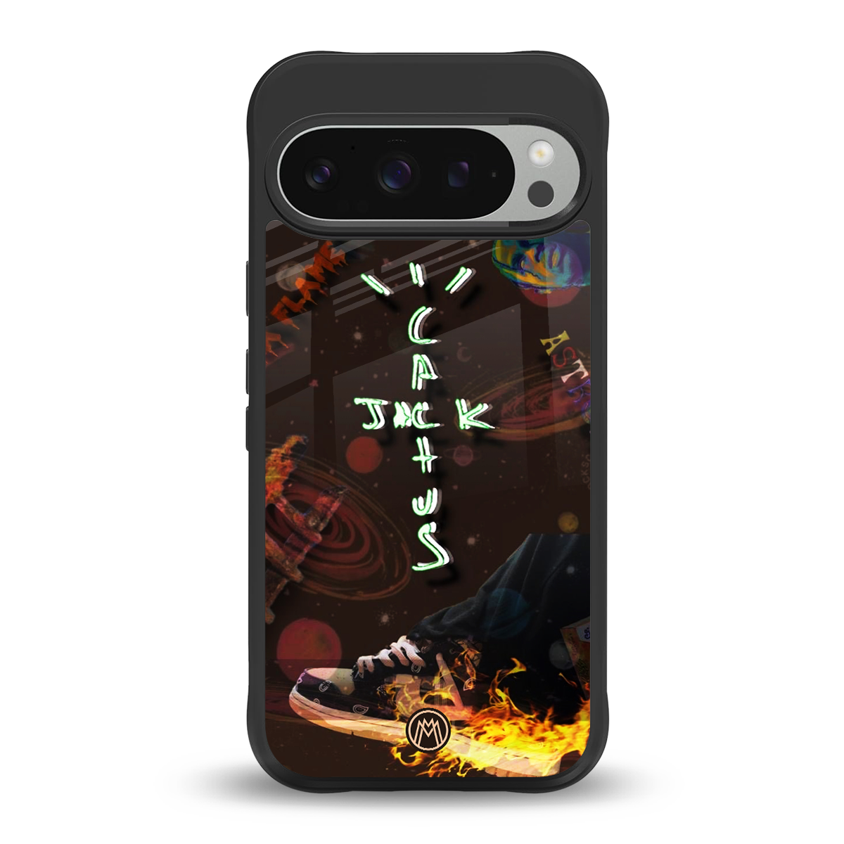 cactus jack brown back phone cover | glass case for google pixel 9 pro xl