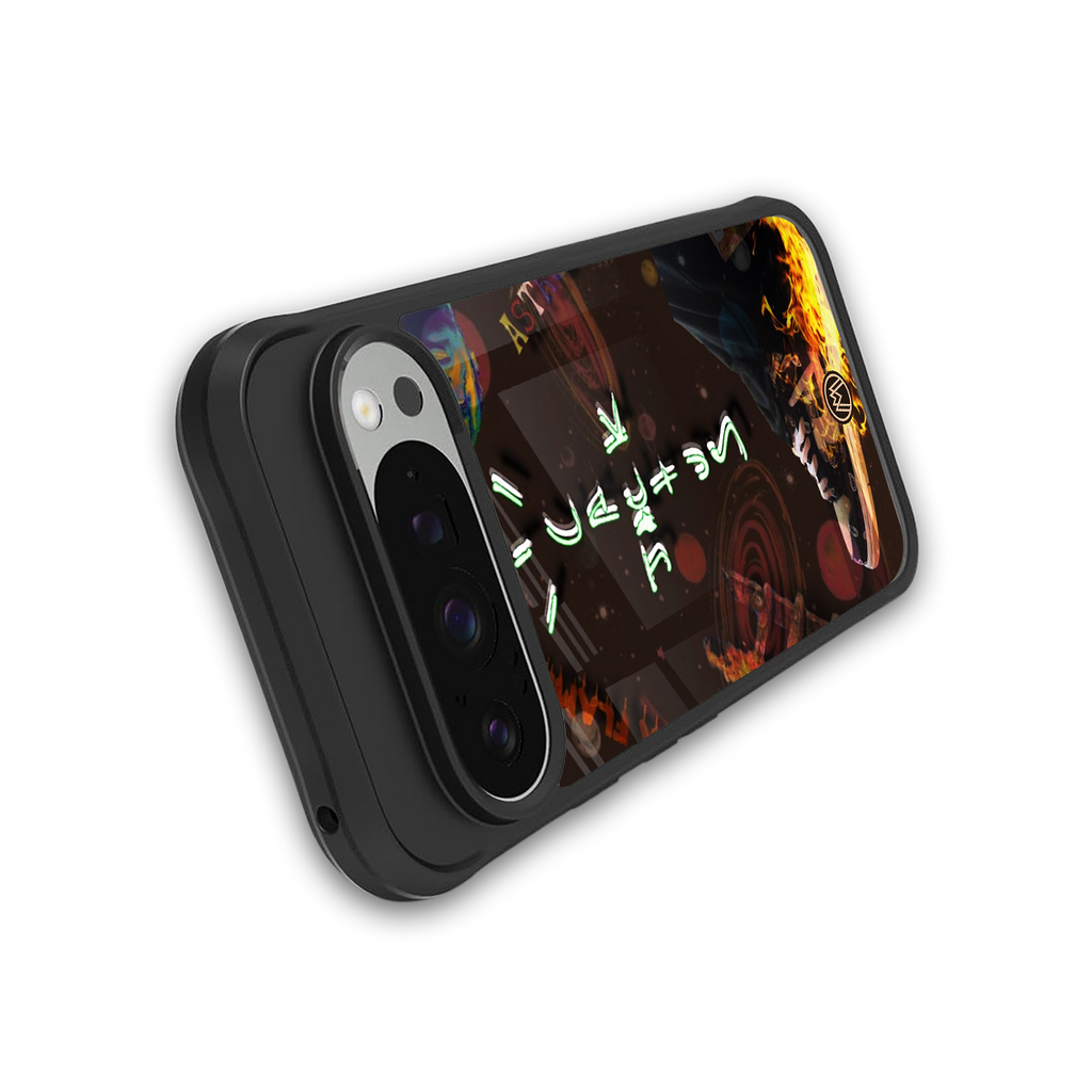 cactus jack brown back phone cover | glass case for google pixel 9 pro