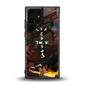 cactus jack brown back phone cover | glass case for samsung galaxy s23 ultra