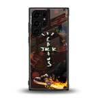 cactus jack brown back phone cover | glass case for samsung galaxy s23 ultra