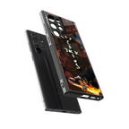 cactus jack brown back phone cover | glass case for samsung galaxy s23 ultra
