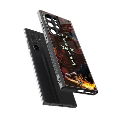 cactus jack brown back phone cover | glass case for samsung galaxy s23 ultra