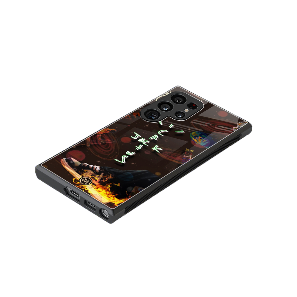 cactus jack brown back phone cover | glass case for samsung galaxy s24 ultra