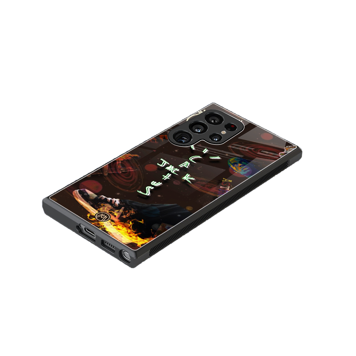 cactus jack brown back phone cover | glass case for samsung galaxy s23 ultra